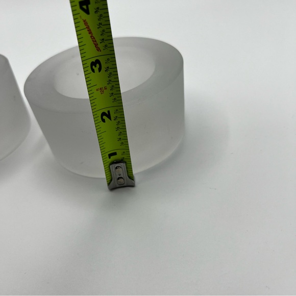 Tag LTD Glass Tea Light Candle Holder Set of 2 Frosted White Table Decor Party - Picture 6 of 9